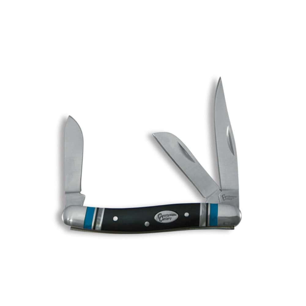 Cattleman Stockman Cheyenne Knives with blue accent
