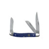Open Cattleman Stockman Jigged Delrin Knife in blue