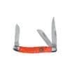 Open Cattleman Stockman Jigged Delrin Knife in orange