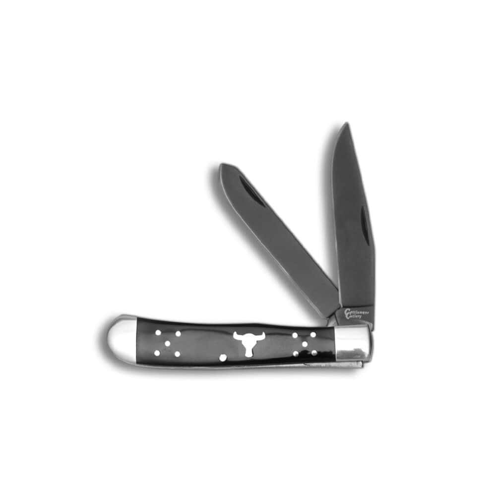 Cattleman Trapper Cattle Knife in black