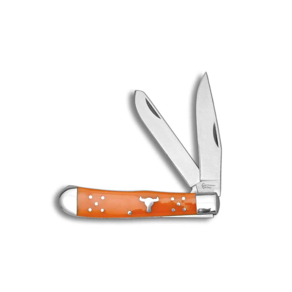 Cattleman Trapper Cattle Knife in orange