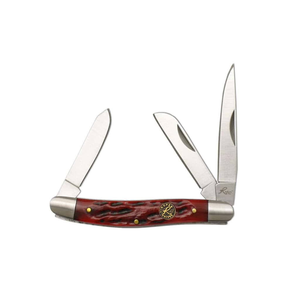 American Buffalo Roper Stockman Chaparrel Jigged Bone Knives