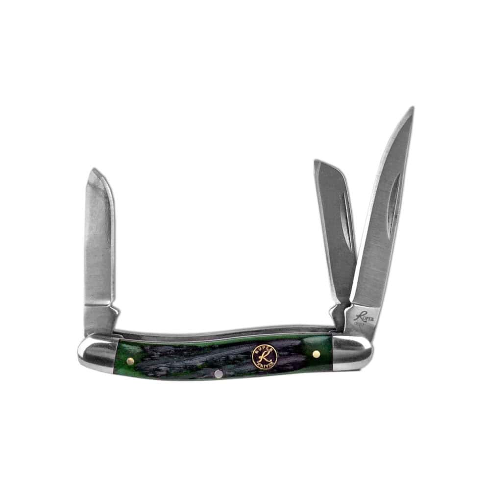 American Buffalo Roper Stockman Chaparrel Jigged Bone Knives