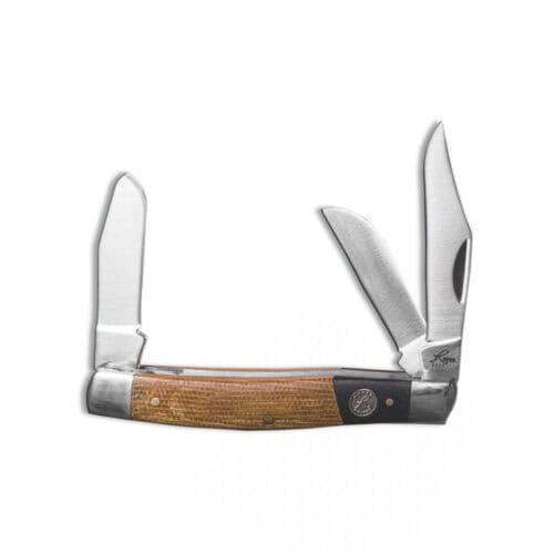 American Buffalo Roper Stockman Rattler Micarta Knife