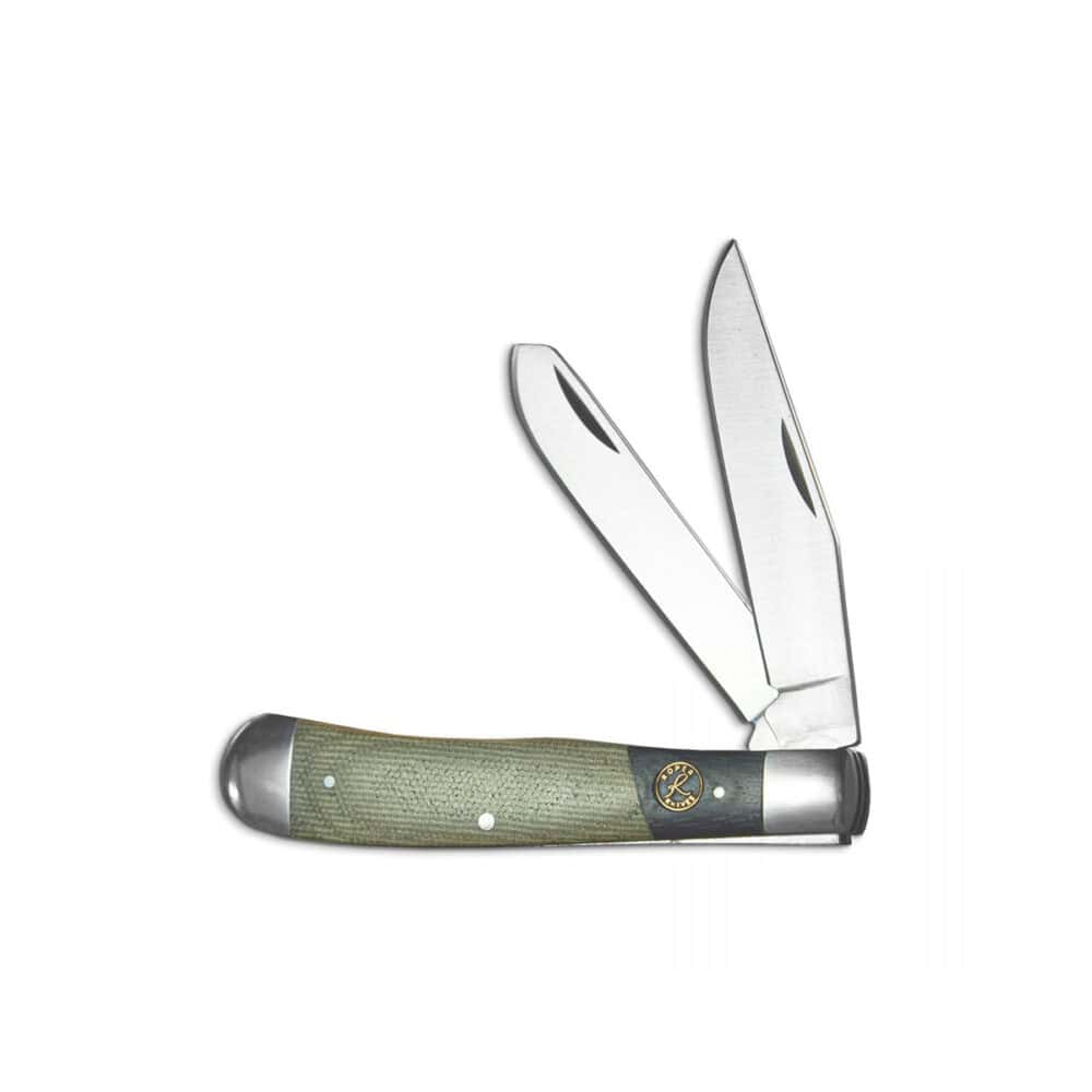 American Buffalo Roper Trapper Rattler Micarta Knife