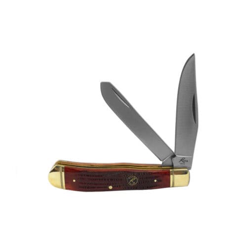 American Buffalo Roper Trapper Tobacco Jigged Bone Knives