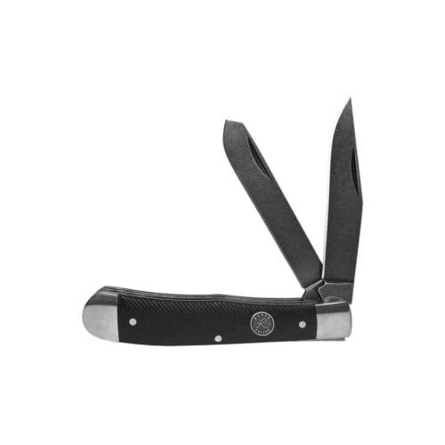 American Buffalo Roper Trapper Rough Stock Saw Cut G10 Knife
