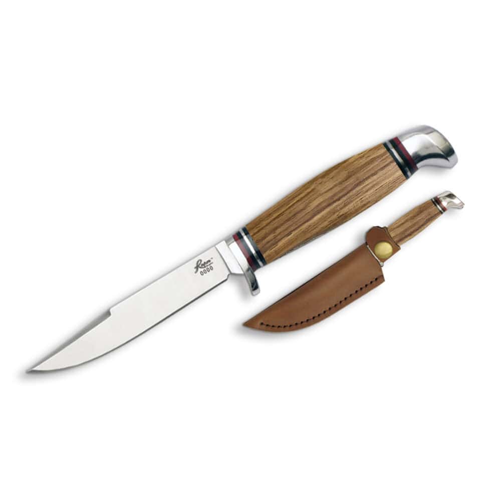 American Buffalo Roper Fixed Blade Zebrawood