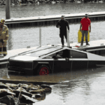 Tesla Cybertruck Dip at Ventura Harbor