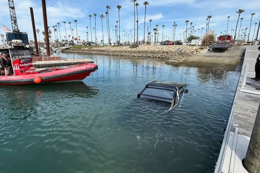 tesla cybertruck sunk at ventura harbor