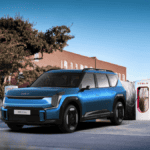 Kia ev9 at Tesla Superchargers