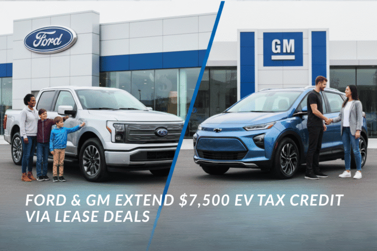 Ford & GM Extend $7,500 EV Tax Credit