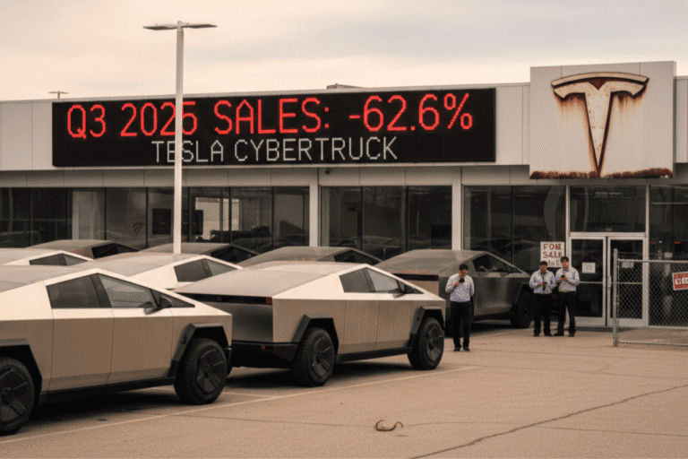 Tesla Cybertruck Sales Plunge 62.6% 2025