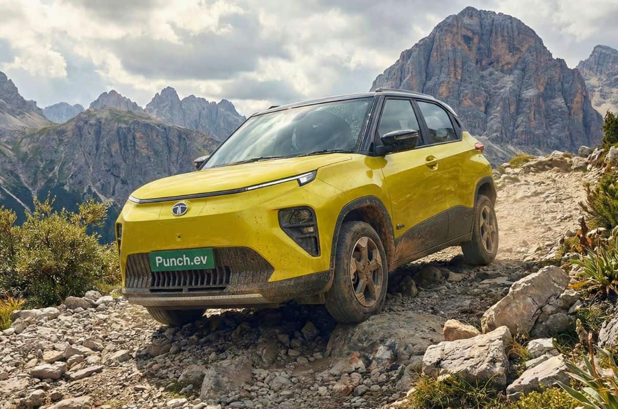 Tata Punch EV Facelift Offroading