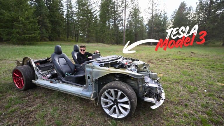 $2,000 Tesla Model 3 Turns Into Go-Kart