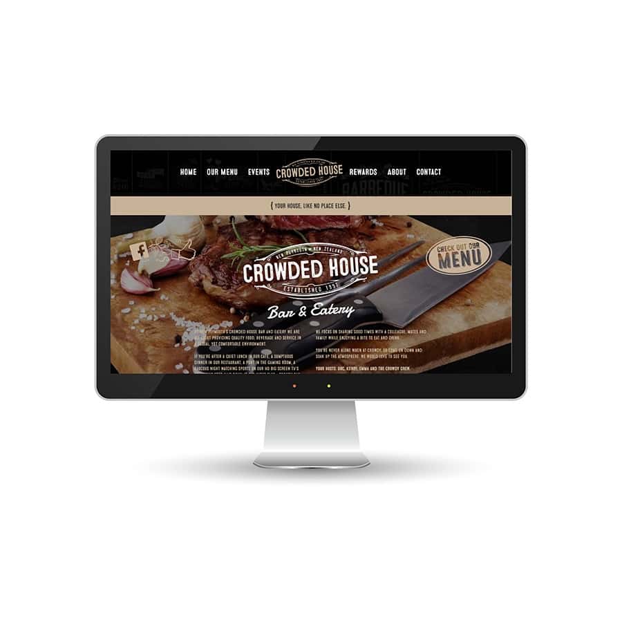 Crowded House - restaurant cafe & bar website Restaurant bar cafe hospitality website new plymouth taranaki