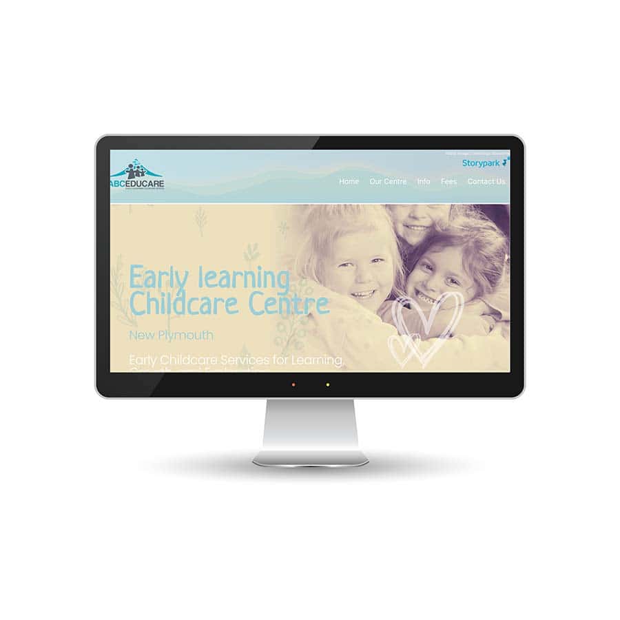 ABC Educare Website Early learning childcare centre website homepage in New Plymouth, NZ.