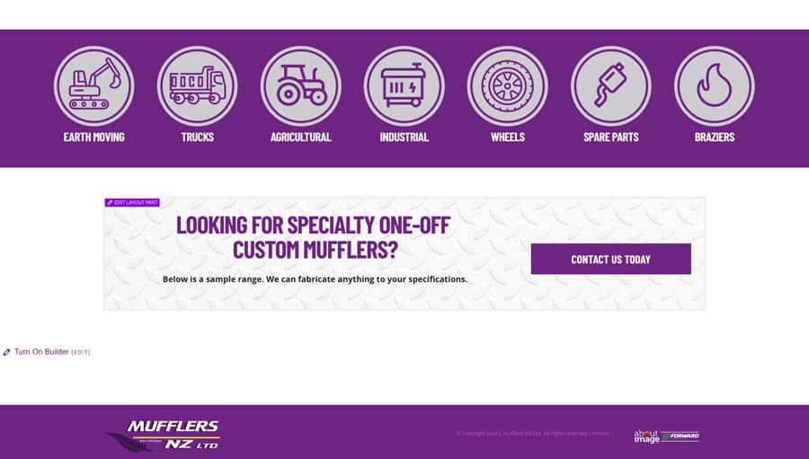 High-quality custom mufflers for vehicles, manufactured to exact specifications in New Zealand.