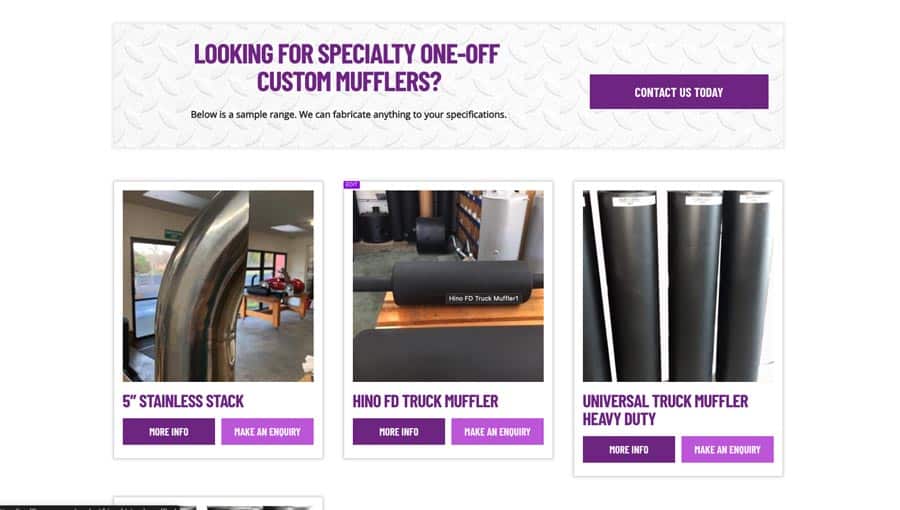 Stainless steel custom truck muffler for vehicles, durable and high quality exhaust system component.