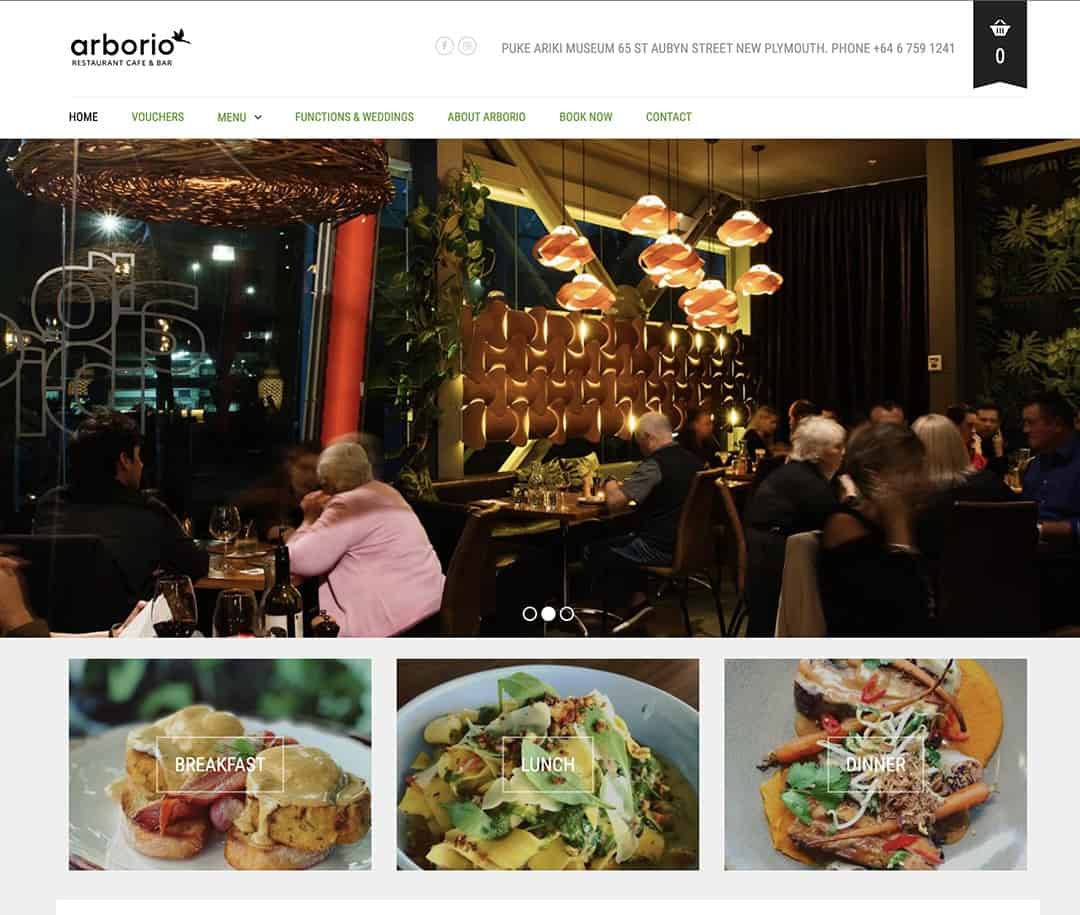 Arborio home page quick links