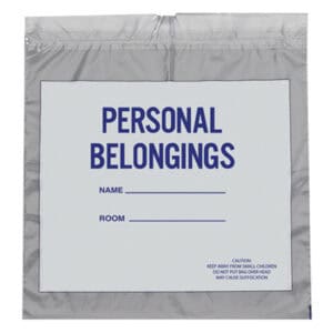 20W x 20L, Clear Drawtape Patient Belonging Bags
