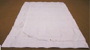 36W x 90L, White Poly Adult Post-Mortem Body Bags, Curved Zipper