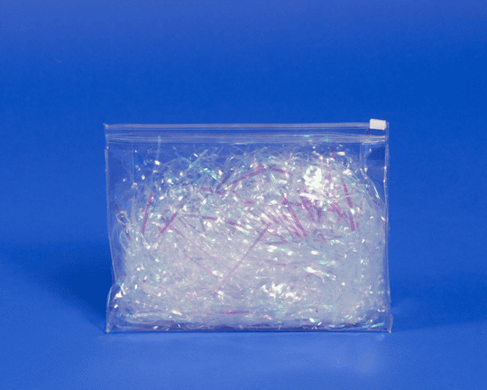 6W x 4L x 1.5D, 8 Mil White Zipper Vinyl Bags