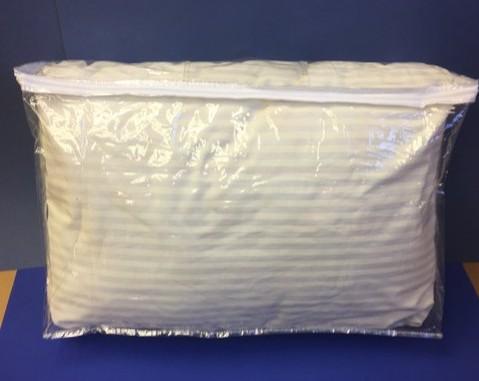 19.5W x 35.5L, White Zipper Pocket Pillow Vinyl Bag