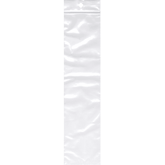 2W x 8L, 2 Mil Hang Hole Zip Bags