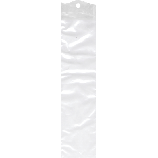 1.5W x 1.5L, 2 Mil Pre-Opened Hang Hole Zip Bags