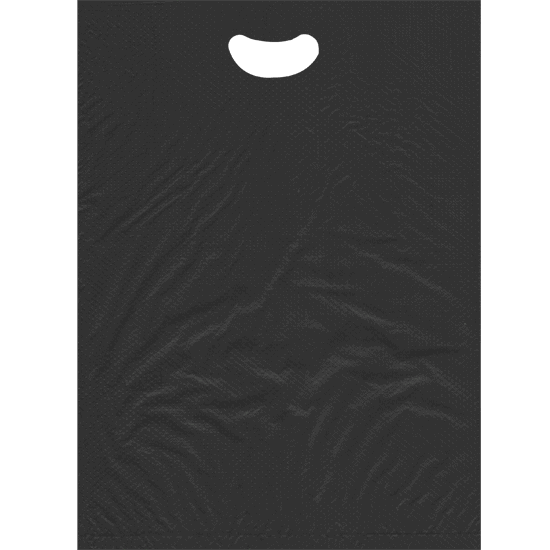 Black Gift Bag with Die Cut Handle