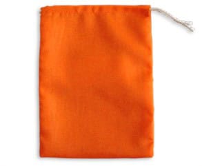 Fluorescent Orange Cloth Drawstring Bags