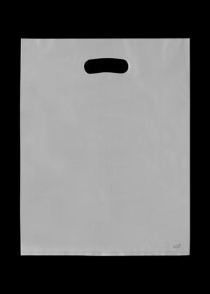 12W x 15L, Frosty Clear Die Cut Handle Bags