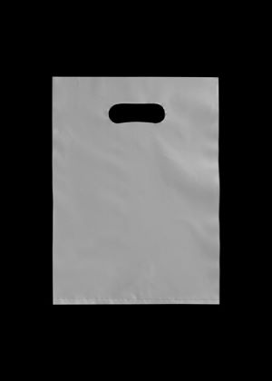 9W x 12L, Frosty Clear Die Cut Handle Bags