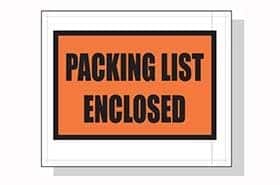 4.5W x 5.5L, Packing List Envelopes
