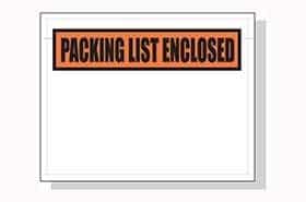 5.5W x 10L, Packing List Envelopes