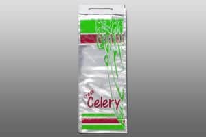 6W x 14.5L +3.5 BG + 1.5" Lip, Produce Bags Printed "Celery"