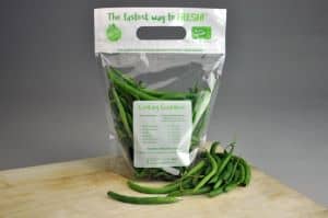 7.5W x 9.75L x 4BG Microwavable Produce Bags, Die Cut Handle, Zip Top