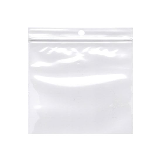 3W x 3L, 2 Mil Polypropylene Hang Hole Zip Bags