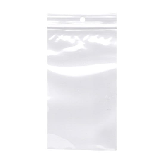 3W x 6L, 2 Mil Polypropylene Hang Hole Zip Bags