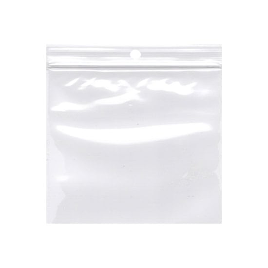 4W x 4L, 2 Mil Polypropylene Hang Hole Zip Bags