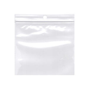 5W x 5L, 2 Mil Polypropylene Hang Hole Zip Bags