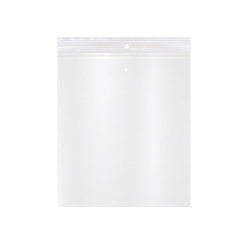 6.5W x 9.5L, 2 Mil Polypropylene Hang & Vent Hole Zip Bags