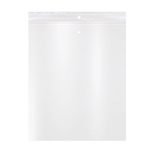 9.5W x 12.5L, 2 Mil Polypropylene Hang & Vent Hole Zip Bags