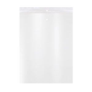 9W x 12L, 2 Mil Polypropylene Hang & Vent Hole Zip Bags