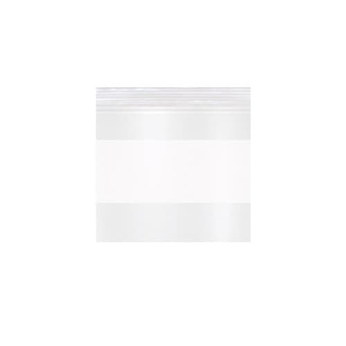 3W x 3L, 2 Mil Polypropylene White Block Zip Bags