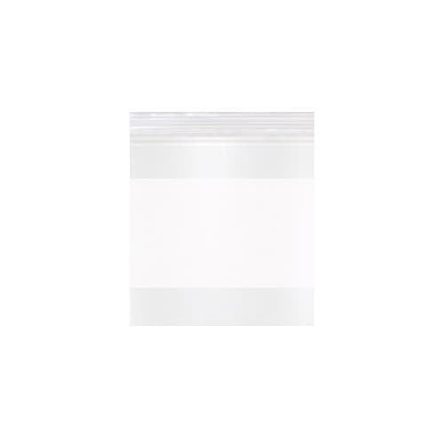 3W x 4L, 2 Mil Polypropylene White Block Zip Bags