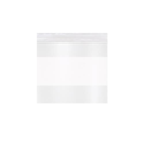 4W x 4L, 2 Mil Polypropylene White Block Zip Bags