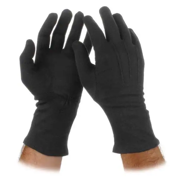 Black Long Slip On Gloves