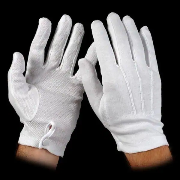 White Cotton Sure-Grip Snap